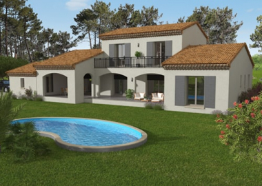Villa Speos plan de Mas et Bastide provençale 3D Le Pontet