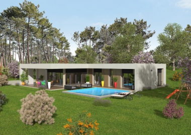 Villa Speos plan de maison de plain pied contemporaine 3D Le Pontet