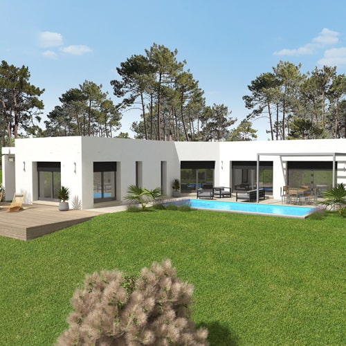 Maison contemporaine de plain-pied