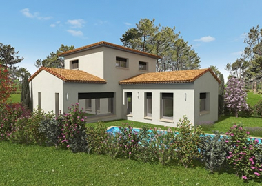 Villa Speos plan de maison à étage contemporaine 3D Vaison-la-Romaine