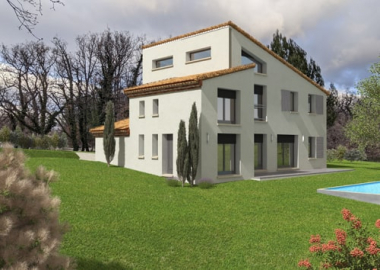 Villa Speos plan de maison à étage contemporaine 3D Vaucluse
