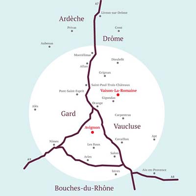 Les zones d'intervention de Villa Speos